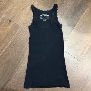 Arizona Jean Company Y2K Black Lace Trim Cami Tank Top